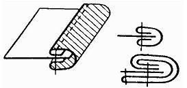 Окантовочный шов с закрытым срезом схема